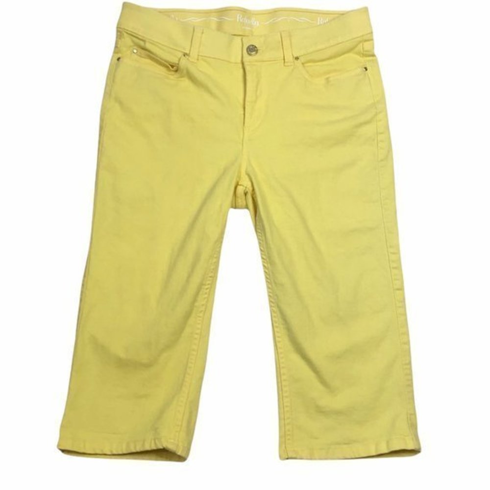 Rafaella Womens Weekend Capris Yellow Size 8